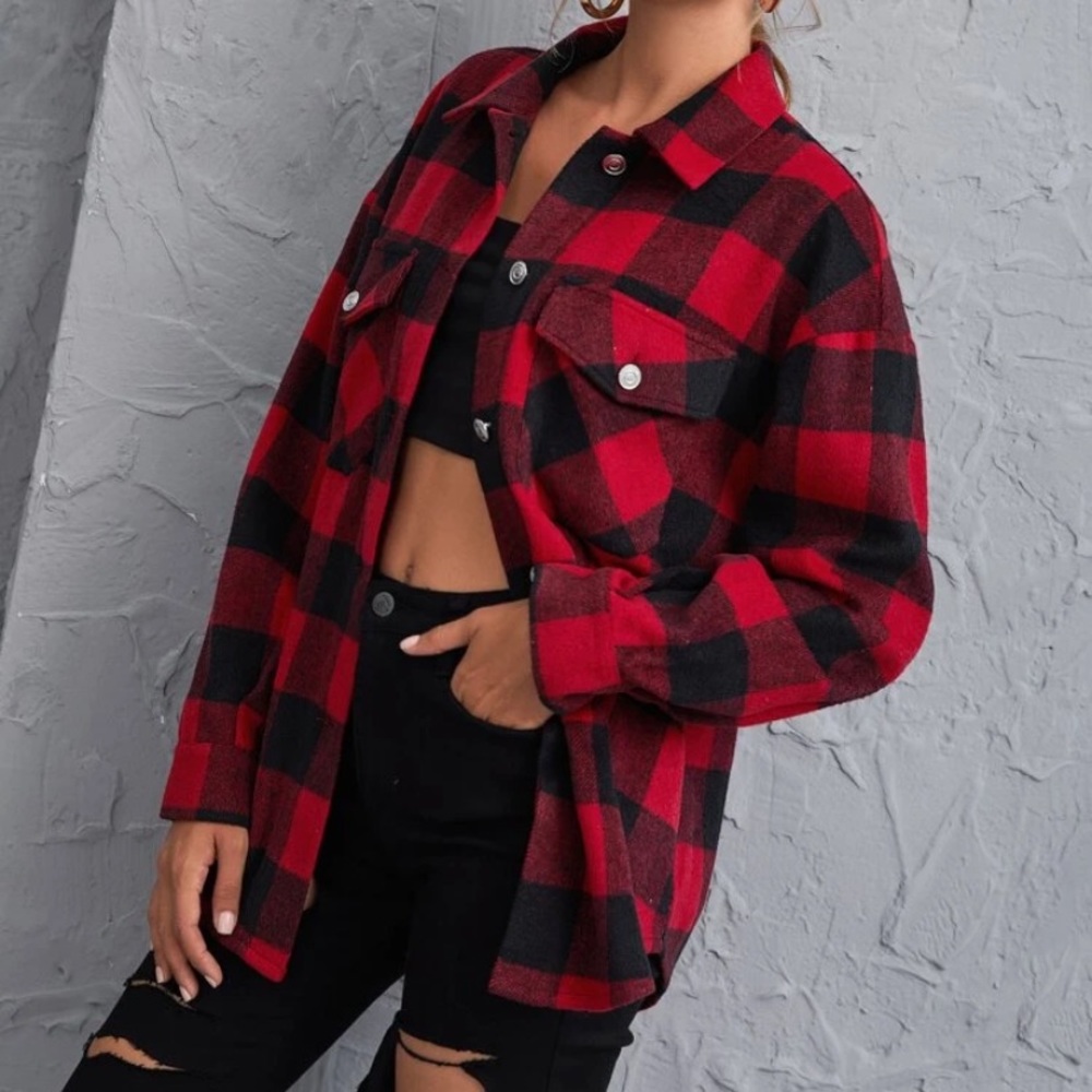 Autumn Buffalo Print Flannel Jacket - Picture 2 of 7